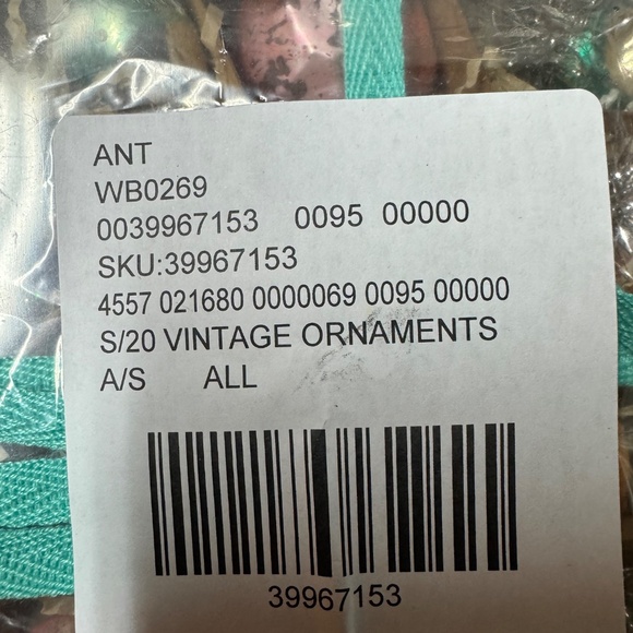 Glitterville Set of boxed ornaments-20 ornament- NWT-sold at Anthropologie - Picture 8 of 8